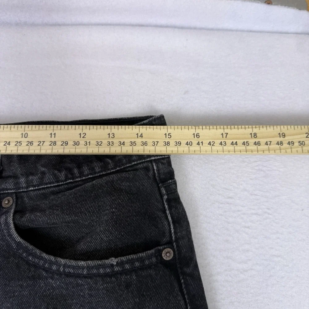 Vintage Levi's 550 Black Jeans‎ 31x34 Made in USA Relaxed Fit Raw Hem Cut Off